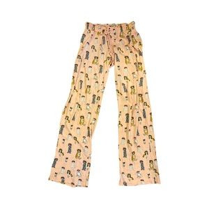 PJ Salvage Pink Pajama Pants with Animal Print